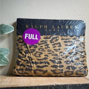 NEW Ralph Lauren Home Aragon Leopard FULL Deep FITTED Sheet Rare Sealed